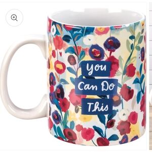You Can Do This Floral Mug | Double-Sided Stoneware Coffee Cup 20oz NWOT